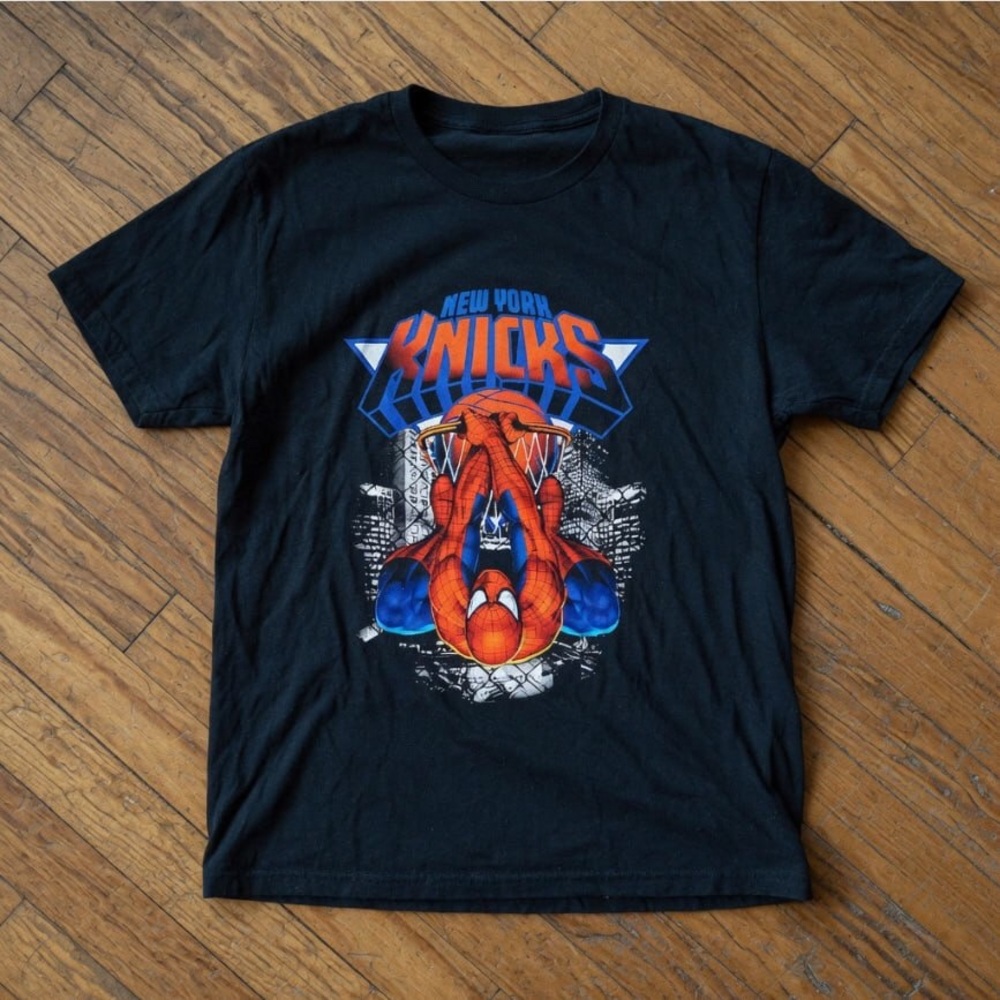 New York Knicks And Spider-Man T-shirt